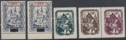 1936-1947 Miskolci Bélyegkiállítás 5 Db Levélzáró - Non Classificati