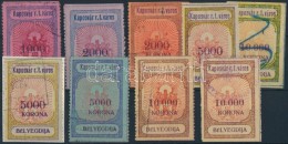 1924 Kaposvár 9 Klf Füzetbélyeg, Közte 3-nak 3 Fogazatlan Oldala Van (30.750) - Non Classificati