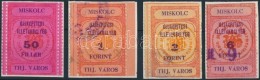 1946 4 Db Klf Miskolc újjáépítési Illetékbélyeg (9.600) - Non Classificati