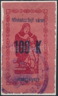 1922 Miskolc ínség Bélyeg 100K Thjf Után Nincs Pont Tévnyomat (7.500) - Unclassified