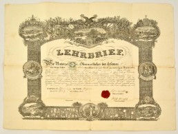 1860 Díszes Mesterlevél Magyar KÅ‘mÅ±ves Részére. / Ornamented Master-warrant For... - Non Classificati