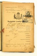 1889 Kitöltött Cselédkönyv, Okmánybélyeggel, 2 Db... - Non Classificati
