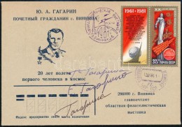 1981 Jurij Gagarin Családtagjainak Aláírásai Jubileumi... - Other & Unclassified