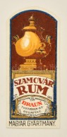 Cca 1910 Szamovár Rum Italcímke, Braun Testvérek Rt., Gál JenÅ‘... - Advertising