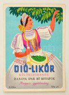 Cca 1935 Pál György (1906-1986): Dió-likÅ‘r, Italcímke, Hangya Ipar Rt. Budafok,... - Advertising