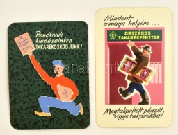 1957, 1959 Takarékbetétkönyv 2 Db Klf Kártyanaptár. - Advertising