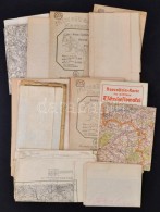 Cca 1910-1940 Vegyes Térkép Tétel, 18 Db, Közte Katonai és Háborús... - Other & Unclassified