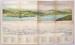 Cca 1910 Krumpendorf A Wörthi Tónál / Cca 1910 Krumpendorf Am Wörthersee Map 75x45 Cm - Altri & Non Classificati