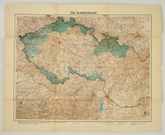 Cca 1938 Karte Der Sudetenländer, 1:750.000, Bielefeld-Leipzig, Velhagen&Klasings, 68x84 Cm. - Altri & Non Classificati