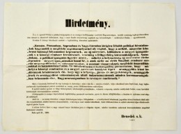 1860 Benedek Lajos Magyarország Katonai és Polgári Kormányzójának... - Non Classificati