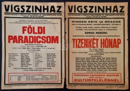 Cca 1947 Vígszínház Földi Paradicsom és A Tizenkét Hónap... - Altri & Non Classificati