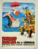 1983 Donald Kacsa és A Többiek Walt Disney Rajzfilm Plakát, Kis Szakadással, 80x60 Cm - Other & Unclassified