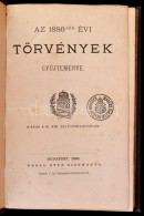 Az 1886-dik évi Törvények GyÅ±jteménye. Bp., 1886, Nágel Ottó, Pesti... - Non Classificati