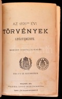 Az 1876-dik évi Törvények GyÅ±jteménye. Bp., 1884, Nágel Ottó, Pesti... - Unclassified