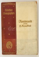 H. Knackfuß: Rembrandt. Künstler-Monographien 3. Bielefeld&Leipzig, 1924, Velhagen & Klasing.... - Non Classificati