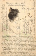 * T2/T3 La Favorite VI French Erotic Litho Art Postcard S: Raphael Kirchner (Rb) - Unclassified