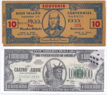 Amerikai Egyesült Államok 1935. 10$ 'Blue Island Centenáriuma' Fa Emlékbankjegy + DN... - Non Classificati