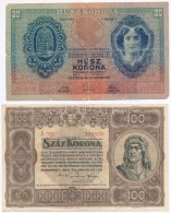 1907. 20K + 1920. 100K 'Orell Füssli Zürich' T:III-,IV,III Kis Ly. - Unclassified