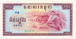 Kambodzsa / Vörös Khmer Kiadás 1975. 10R T:I-
Cambodia / Khmer Rouge Issue 1975. 10 Riels... - Non Classificati