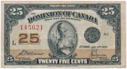 Kanada / Domínium 1923. 25c T:III Canada / Dominion 1923. 25 Cents C:F - Unclassified