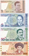 Kirgizisztán 1997. 5S + 2000. (DN) 1S + 2002. (DN) 20S + 50S T:I 
Kyrgyzstan 1997. 5 Som + 2000. (ND) 1 Som... - Non Classificati