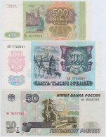 Oroszország 1992. 5000R + 1993. 500R + 1997. 50R T:I--III
Russia 1992. 5000 Rubles + 1993. 500 Rubles +... - Non Classificati