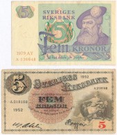Svédország 1952. 5K + 1979. 5K T:III,III-
Sweden 1952. 5 Kronor + 1979. 5 Kronor C:F,VG - Non Classificati
