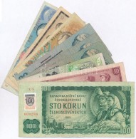 9db-os Vegyes Csehszlovák és Szlovák Bankjegy Tétel, Közte Szlovákia 1993.... - Non Classificati