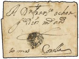 ESPAÑA: PREFILATELIA. (1730 CA.). Envuelta Circulada A CORELLA. Marca ZARA/GOZA (nº 2).... - Andere & Zonder Classificatie