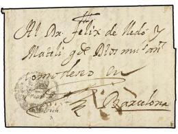 ESPAÑA: PREFILATELIA. 1733 (27 Junio). Carta Fechada Pero Sin Indicar Origen. En El Frente Marca De... - Other & Unclassified