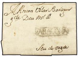 ESPAÑA. 1748 (14 Sept.). RIUDOMS A SEU DE URGELL. Marca TARRAGONA (nº 4). MUY RARA. - Other & Unclassified