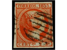 ° ESPAÑA. Ed.19. 2 Reales Bermellón. PIEZA DE LUJO. Cert. COMEX. Cat. 4.675€. - Sonstige & Ohne Zuordnung