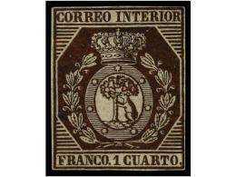 * ESPAÑA. Ed.22. 1 Cuarto Bronce Dorado. Color Fresco Conservando Todo El Oro Original.... - Andere & Zonder Classificatie