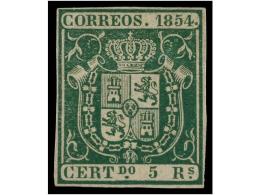 (*) ESPAÑA. Ed.26. 5 Reales Verde. Muy Bonito Ejemplar, Márgenes Completos Alrededor Del... - Andere & Zonder Classificatie
