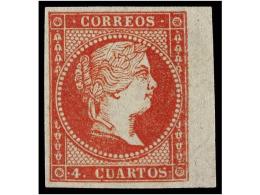 (*) ESPAÑA. Ed.44. 4 Cuartos Rojo. PIEZA DE LUJO. - Sonstige & Ohne Zuordnung