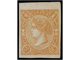 ** ESPAÑA. Ed.73A. 2 Reales Salmón. MAGNÍFICO EJEMPLAR. Cert. GRAUS. Cat. 660€. - Other & Unclassified