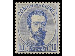 * ESPAÑA. Ed.121A. 10 Cts. Azul, Tipo II. Centraje Perfecto. LUJO. - Altri & Non Classificati