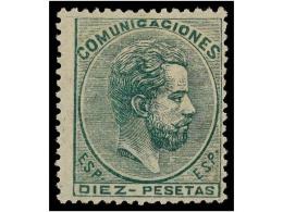 * ESPAÑA. Ed.129. 10 Pts. Verde FALSO SPERATI, Marquilla De La B.P.A. Al Dorso. - Andere & Zonder Classificatie