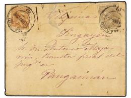 ESPAÑA. Ed.205, 217. 1889 (13 Nov.). MADRID A PANGASINAN (Filipinas). 10 Cts. Castaño De La... - Other & Unclassified