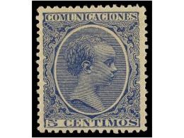 * ESPAÑA. Ed.215. 5 Cts. Azul. Centraje Perfecto. LUJO. - Other & Unclassified