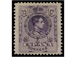 ** ESPAÑA. Ed.270. 15 Cts. Violeta. PIEZA DE LUJO. - Autres & Non Classés