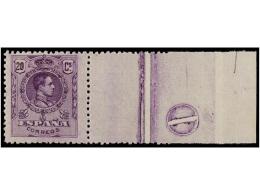 ** ESPAÑA. Ed.273. 20 Cts. Violeta, Salto De Peine. Centraje Perfecto. LUJO. Cat. 114€. - Other & Unclassified