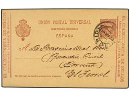 ESPAÑA ENTEROS POSTALES. Ed.31. 1901. Entero Postal De 10 Cts. Rojo Con Sobreimpresión EL... - Altri & Non Classificati
