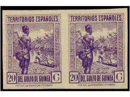 ** COLONIAS ESPAÑOLAS: GUINEA. Ed.265s. 20 Cts. Lila. Pareja SIN DENTAR. Rara Y No... - Altri & Non Classificati