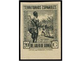 ** COLONIAS ESPAÑOLAS: GUINEA. Ed.265cca. 20 Cts. Verde Gris CAMBIO DE COLOR SIN DENTAR. No... - Other & Unclassified