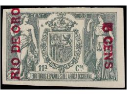 * COLONIAS ESPAÑOLAS: RIO DE ORO. Ed.40Ahp. 5 Cens. S. 50 Cent. Verde. Habilitación En... - Sonstige & Ohne Zuordnung