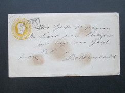 Altdeutschland GA Umschlag 3 Silbergr. Ohne Wst.Verwendet In Erfurt. Rahmenstempel R2 Erfurt 12.8. 4-5. Nach Halberstadt - Postal  Stationery