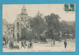 CPA 67- Eglise Saint-Médard Marchands Ambulants PARIS XIXème éditeur G. B. R. R. - Distretto: 19