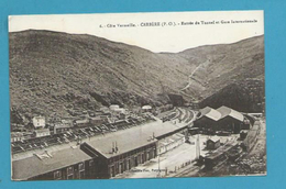 CPA 6 - Chemin De Fer Train Entrée Du Tunnel Gare Internationale CERBERE 66 - Cerbere