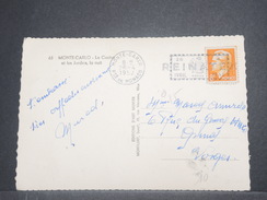 MONACO - Oblitération De Monte Carlo Sur Carte Postale En 1952 Pour La France - L 8684 - Brieven En Documenten